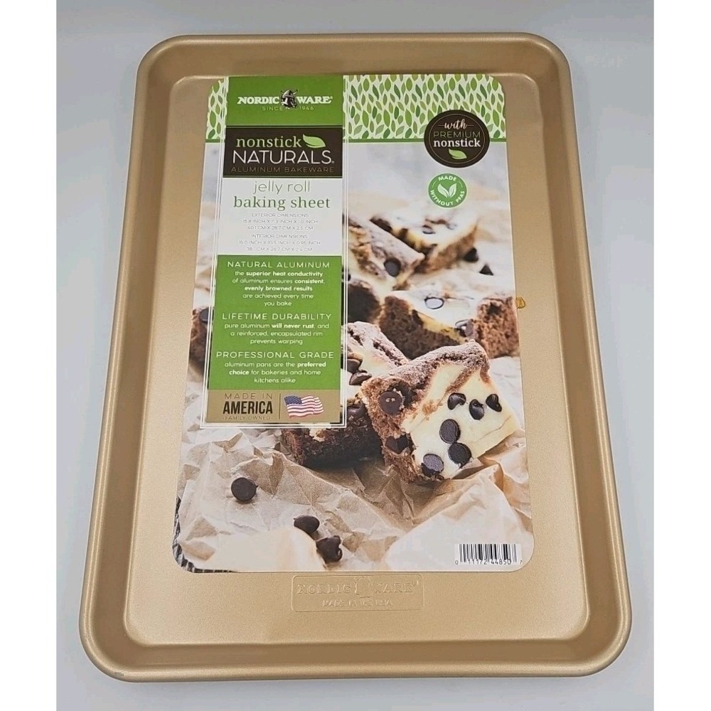 Nordic Ware Naturals® Nonstick Jelly Roll Baking Sheet Pan 15.8" X 11.3" X 1.0"